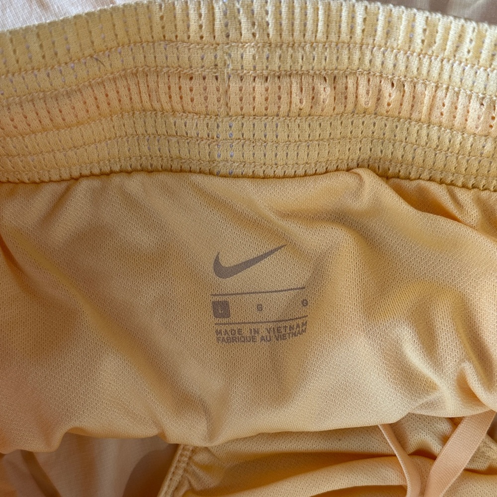 Nike Women's Bright Yellow Athletic Shorts - Picture 4 of 5